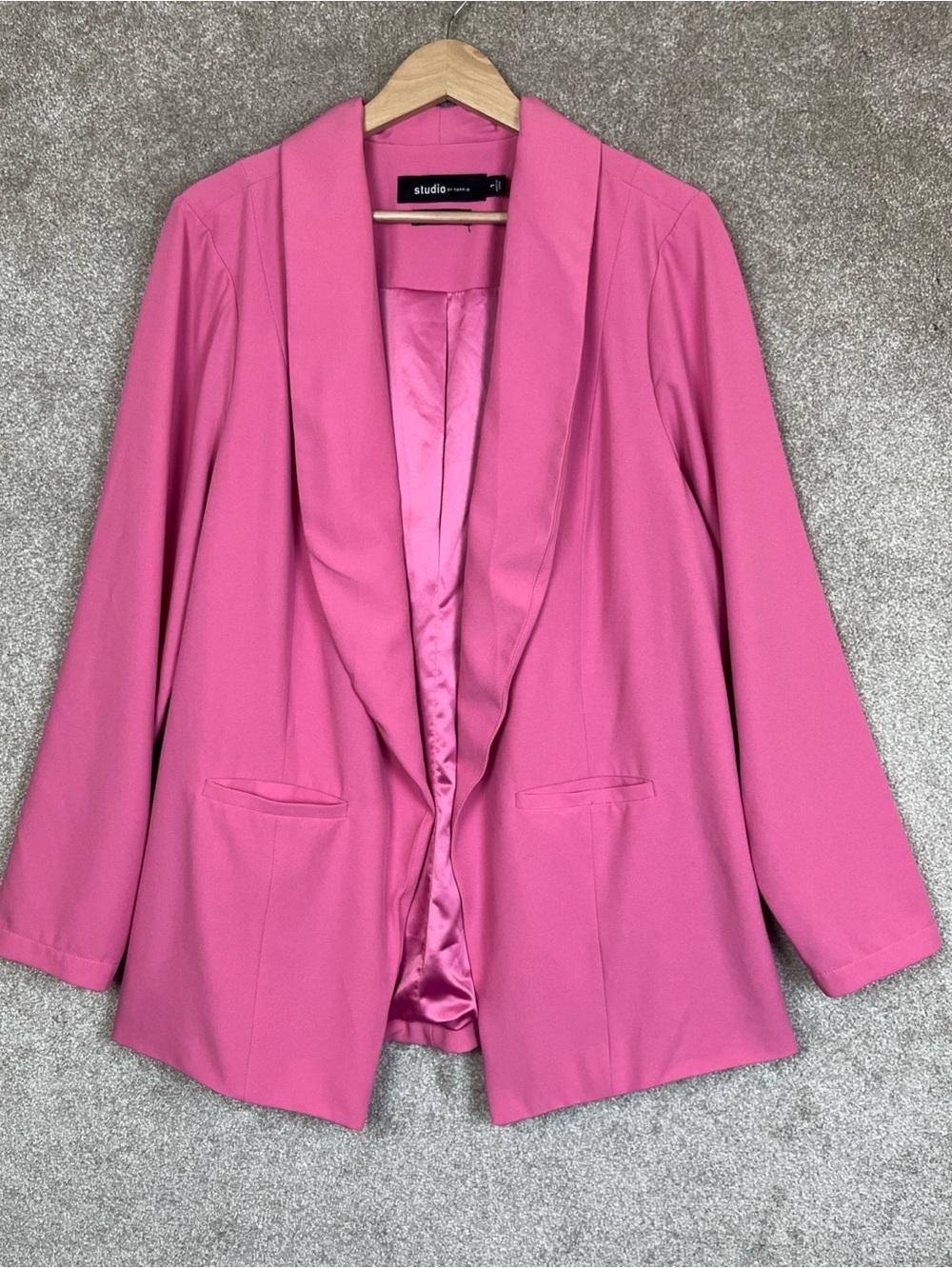 Studio by Torrid Jacket Womens 1 Pink Long Sleeve Blazer Polyester Blend- 5261